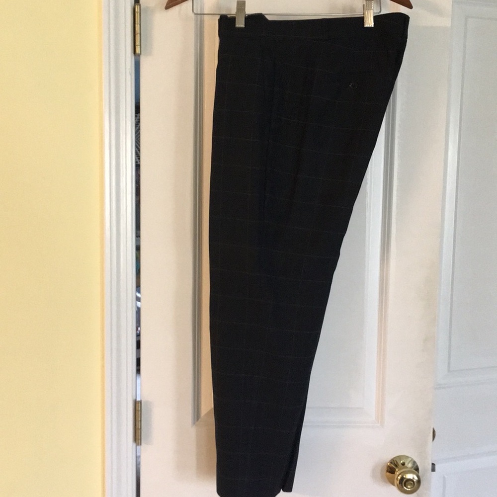Banana Republic Avery navy windowpane pants size 10